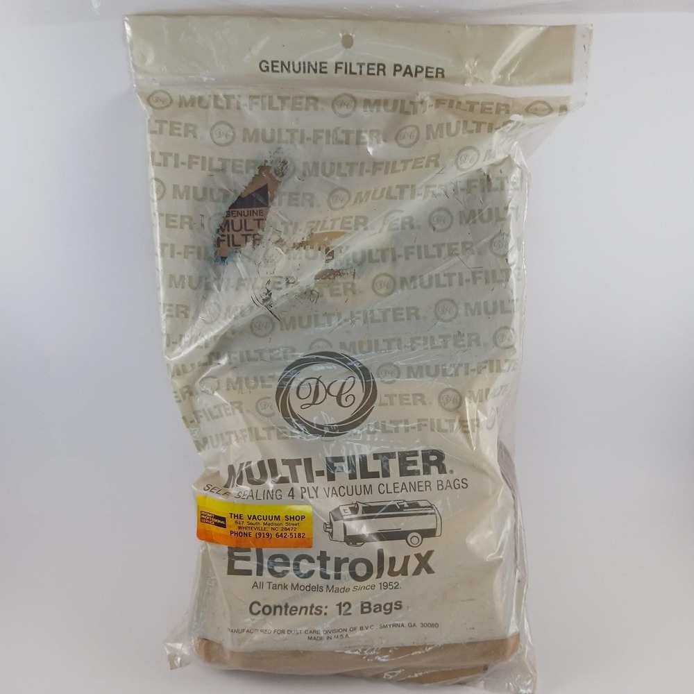Electrolux Self Seal Vacuum Bag Multi Filter 4-ply, 12 Bags, Fits Models 1952+up